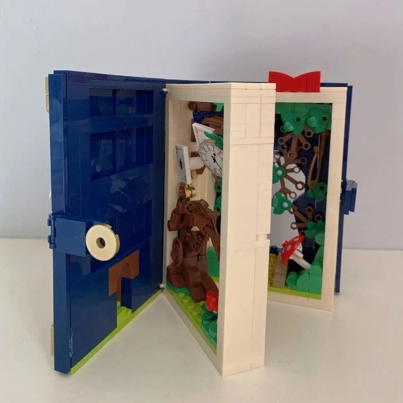 Fairy Tale Series Building Block Book Alice Cinderella Little Match Girl Assembling Toy Model Ornaments Festival Gift view 3