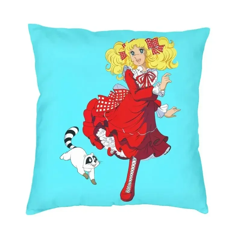 Anime Candy Candy Terry Snow Pillow Decor Home Luxury cuscini Manga retrò giapponesi per divano federa quadrata