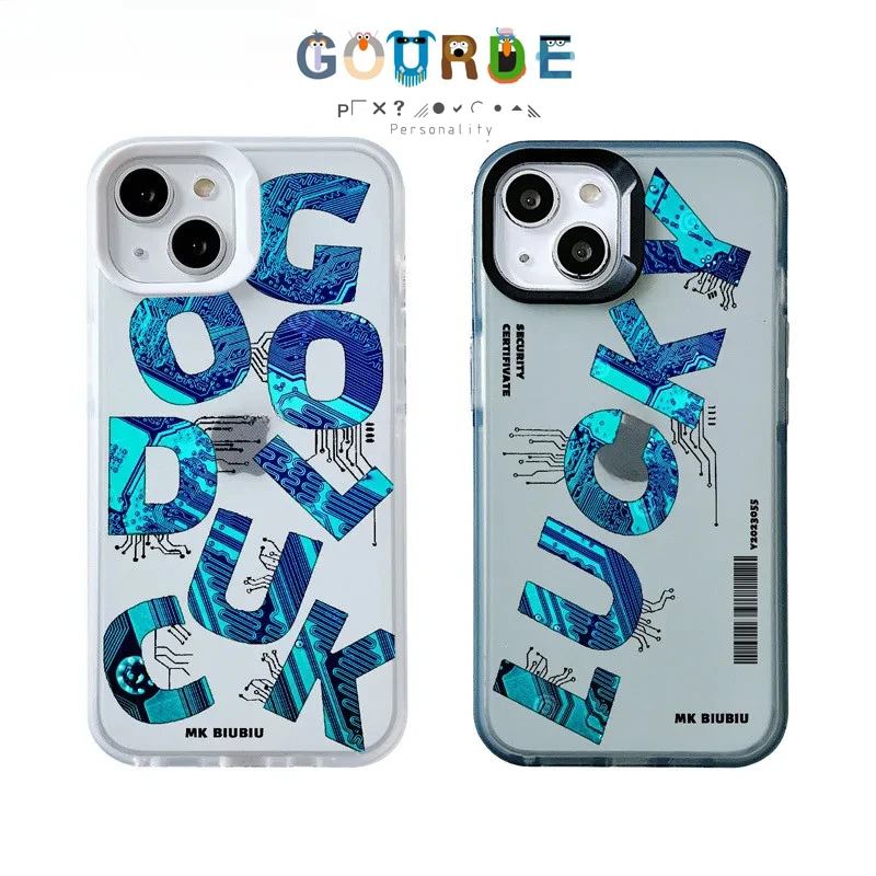 

Gourde Funny Cute Casing Graffiti English Pattern Phone Case for Iphone 15 14 12 13 11 Pro Max IP 7 8 Plus Iphon X XS XR Xs Max