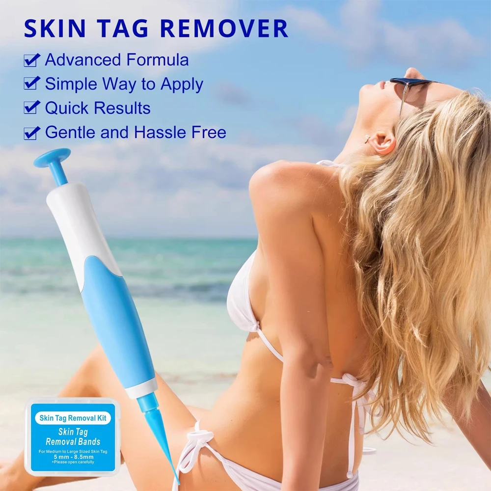 Skin Tag Removal 2 IN 1 Auto Skin Tag Remover Kit Micro Blemish Removal Device Adult Mole Stain Wart Remover Face Care Beauty