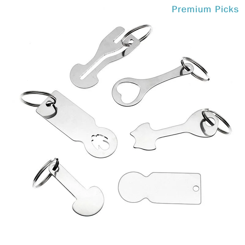 Reusable Shopping Cart Trolley Token Keychain Stainless Steel Durable for Grocery Store Supermarket Daily Shopping Use 1pcs