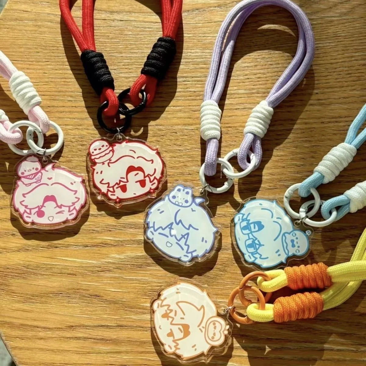 5 Styles Game Love and Deepspace Keychain Cartoon Character Xavier Zayne Rafayel Sylus Caleb Acrylic Lanyard Cosplay Props Gift