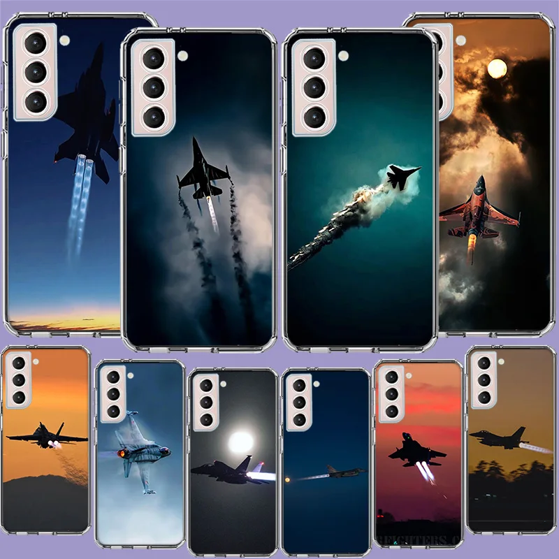 Black Sky Jet Fighter Phone Case For Samsung A17 A56 A36 A26 A16 A55 A35 A25 A15 A05S Galaxy A71 A51 A41 A31 A21S A70 A50 A40 A3