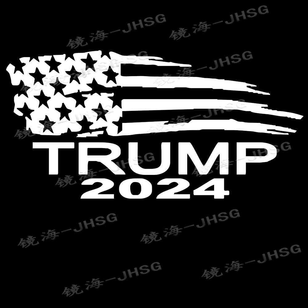 Donald Trump Presidential Flag 2024 Vinyl Sticker Car Truck - Welcome To Customize Personalized Stickers