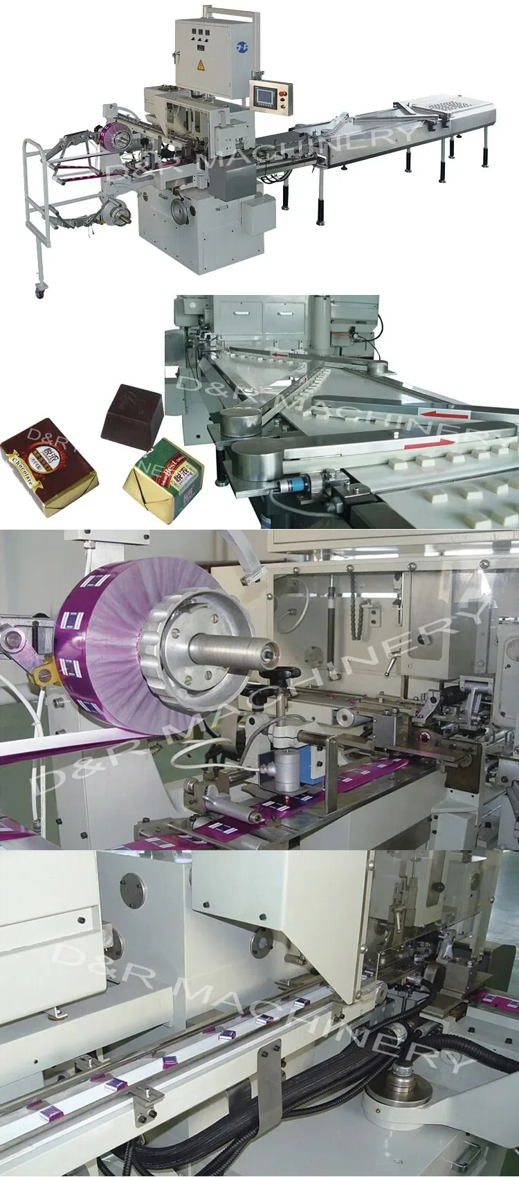 Small chocolate wrapping machine automatic, 3.4KW chocolate fold wrapping machine