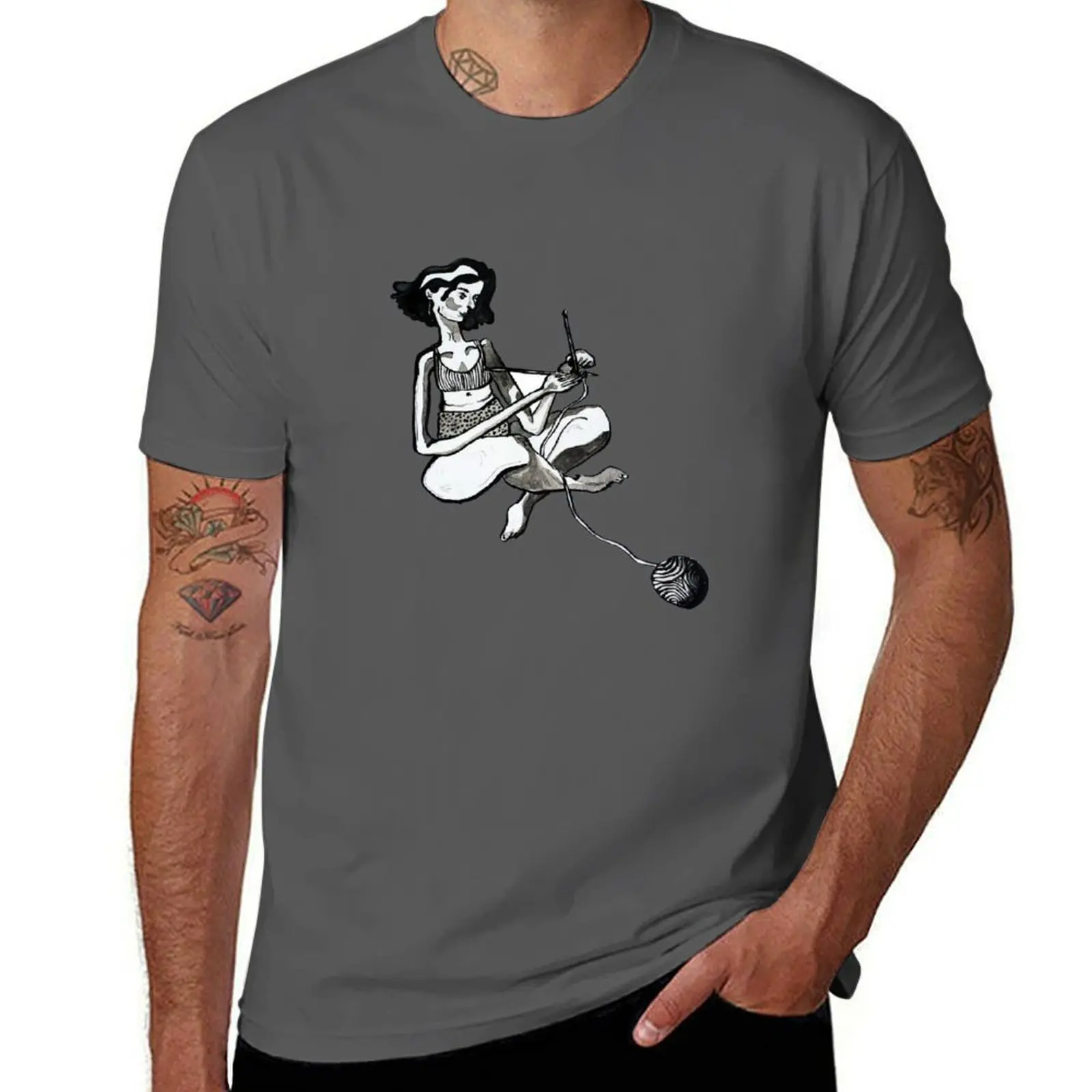 

wonky knitting T-Shirt Art Pattern Printed Casual Top
