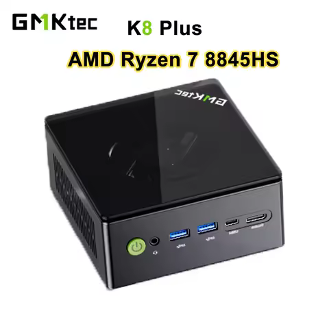 GMKtec K8 Plus Ryzen 7 8845HS MINI PC Windows 11 Pro DDR5 5600Mhz PCIe4.0 Nvme SSD WIFI6 BT5.2 Dual 2.5G Lan Gaming Computer