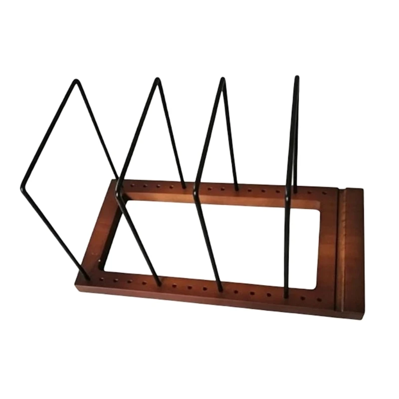 HX5E Four-Divider Disc Storage Rack for Desktop Album Collection Display