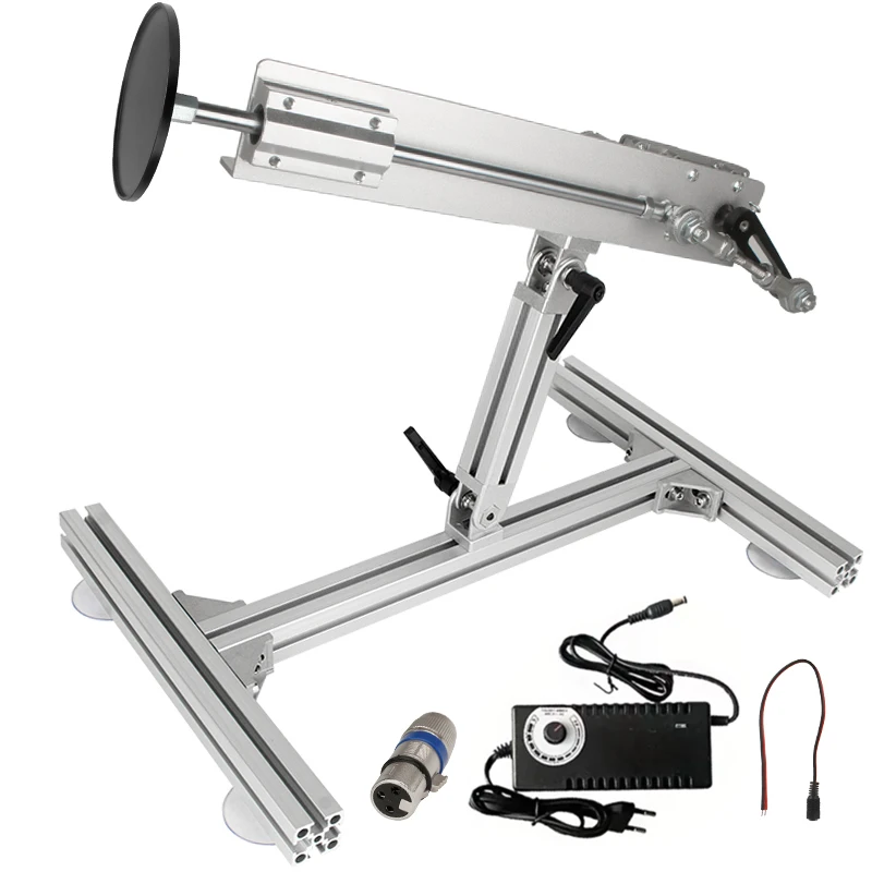 60-200mm slaglengte verstelbare telescopische lineaire actuator kit met voeding, 130 RPM optioneel, 3XLR connector/zuignap/beugel