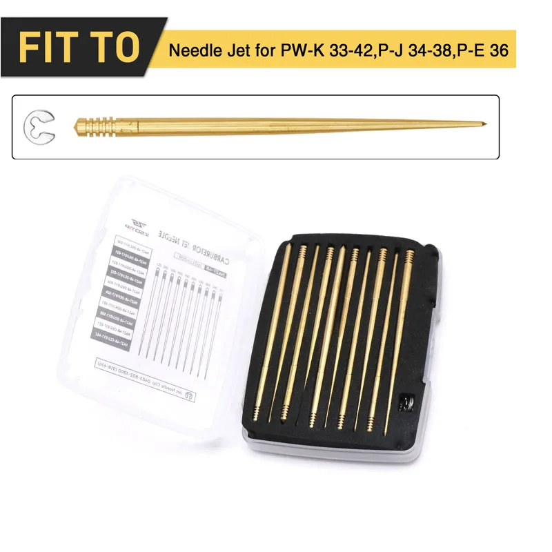 Alconstar Motorcycle Pilot Jet Main Jets nozzle Needle Oil Needle Fit for Keihin FCR 28-41MM PWK21-34MM PE26 PE28 PJ34-38MM
