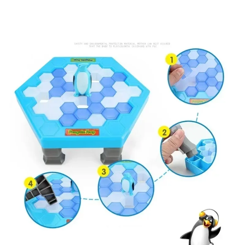 Break The Ice Penguin Rescue Board Game - Parent-Child Interactive Family Toy, Save Mini Penguins Indoor Fun