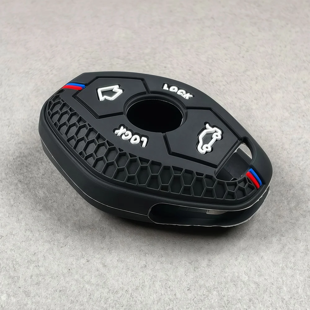 Silikon-Autoschlüsselhülle für BMW X3 X5 Z3 Z4 3er 5er 7er Serie E38 E39 E46 E83 1998-2005 – Schlüsselanhänger-Schutz – Detail 7