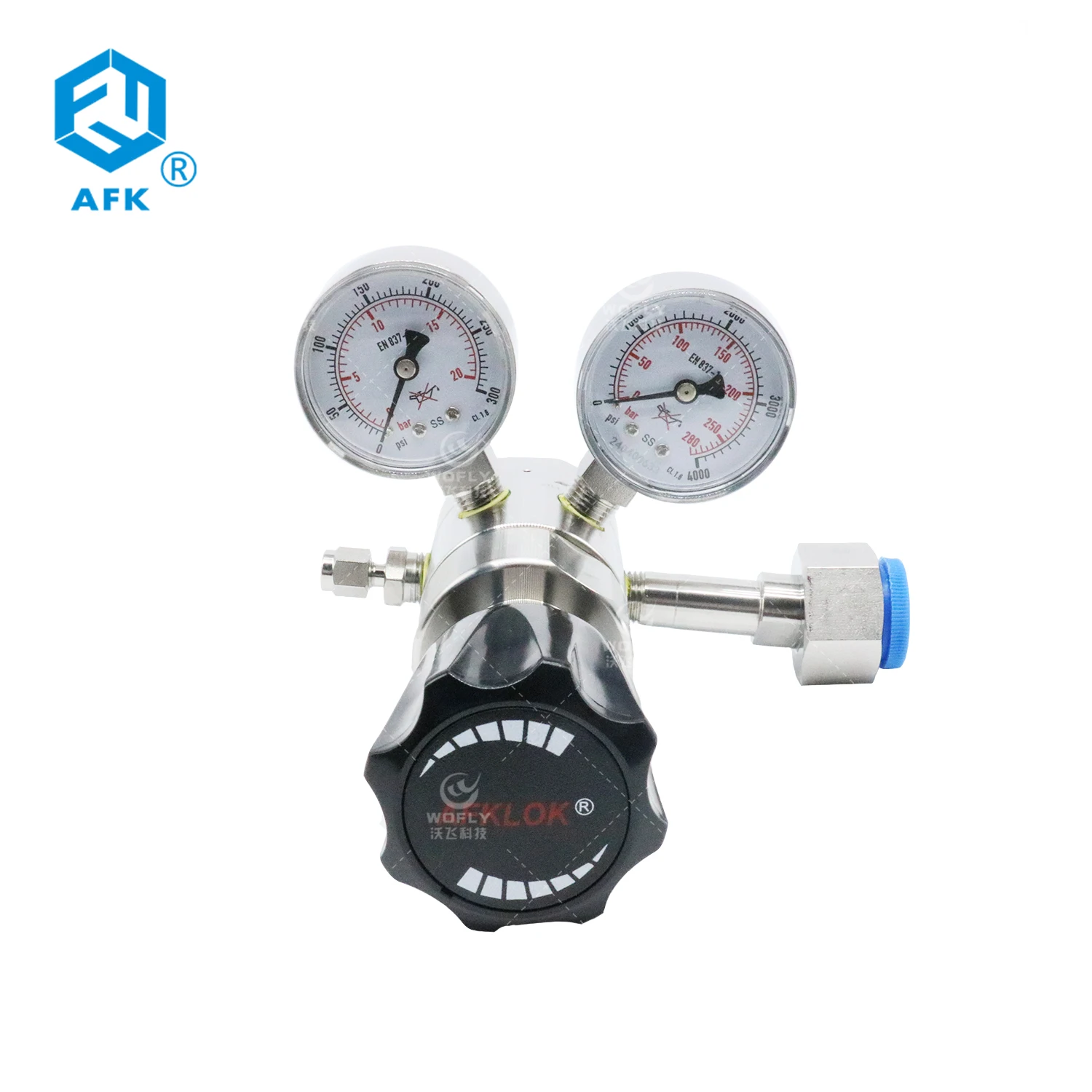 

4000psi Inlet 300psi Outlet CGA660 Semiconductor Gas Pressure Regulator for Nitrogen Chlorine CO2