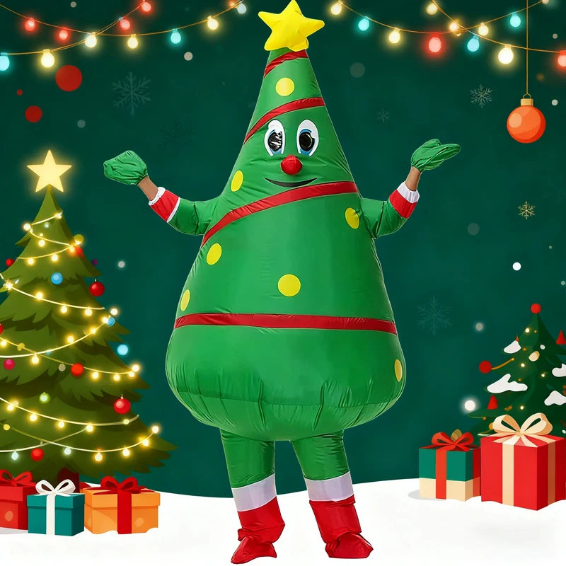 

Christmas Tree Inflatable Costume Adult Cosplay Christmas Snowman Inflatable Suit Christmas Themed Party Costume