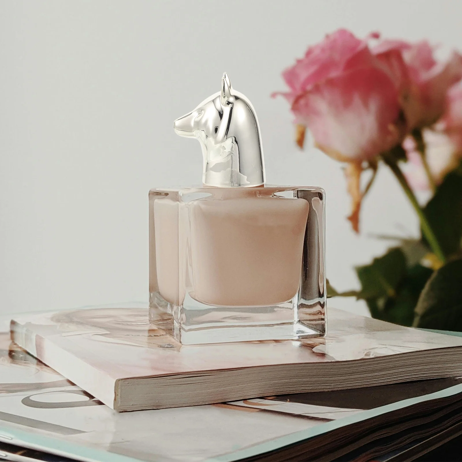 5 szt. Korków do flakonów na perfumy w kształcie lisa, eleganckie złote zatrzaski, zamienne nakładki do samodzielnego wykonania akcesoriów do flakonów na perfumy, puste butelki.