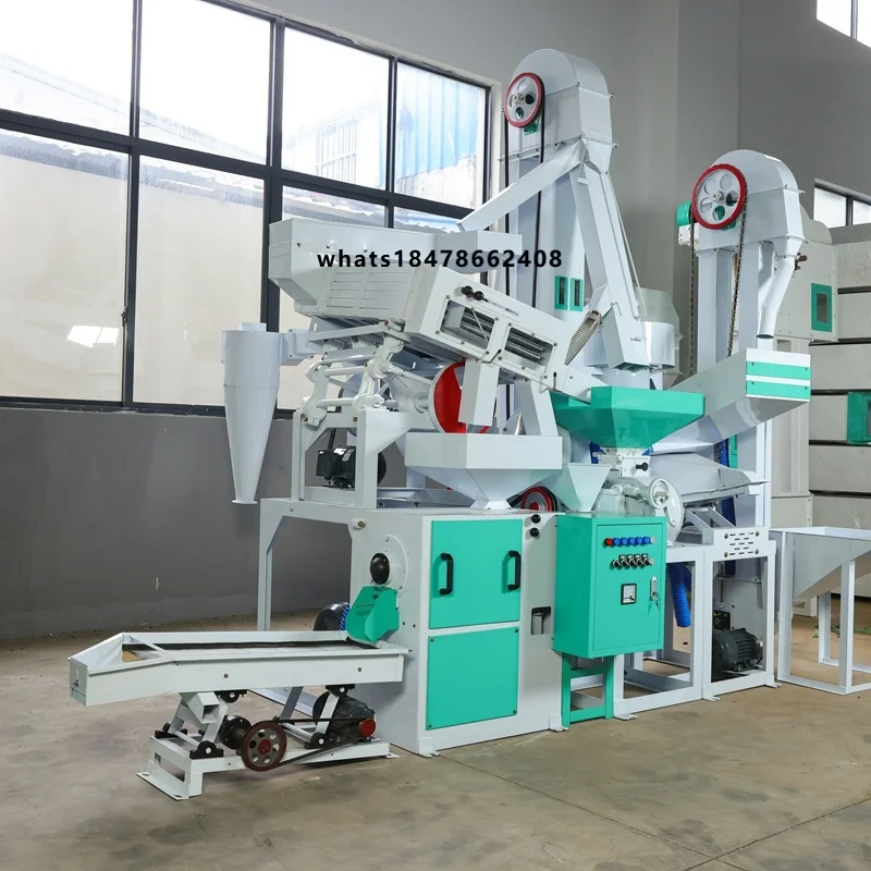 Rice Processing Production Line Equipment, Fully Automatic Dehusking Polishing Integrated Machine for Grain Processing Factories
