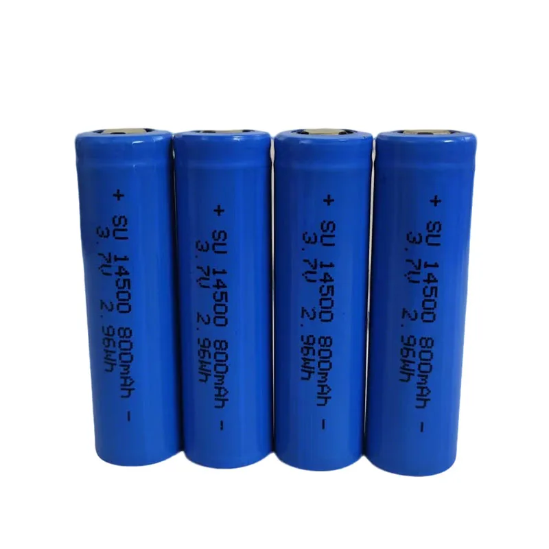 Brand new 14500 3.7V lithium battery rechargeable 800mAh suitable for children's electric toys laser pointer small flashlight