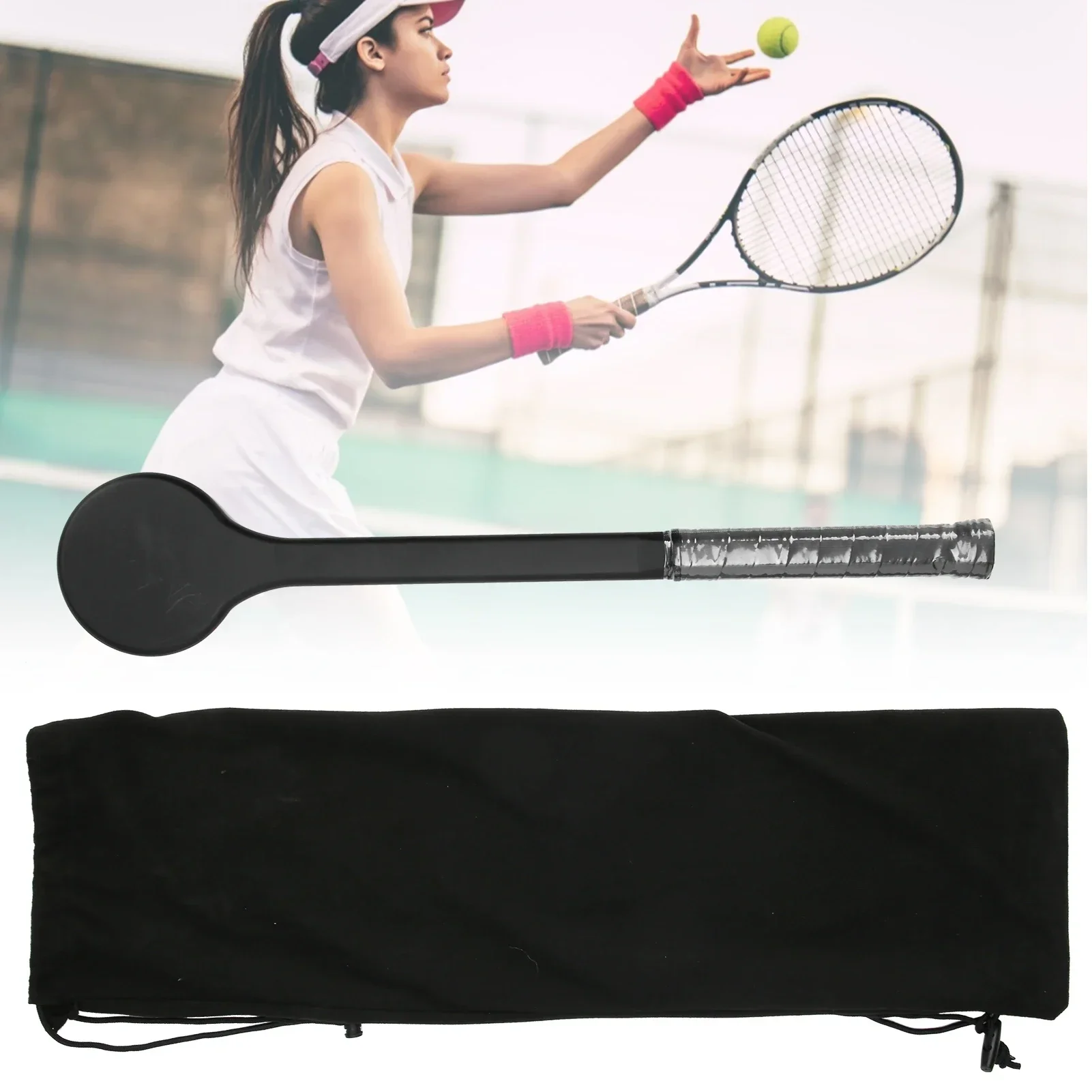 

Tennis Racket Carbon Pointer Spoon Accurate Batting Training Aid Tennis Accessory