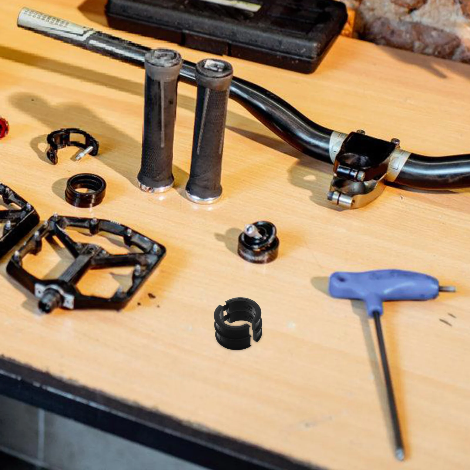 5pcs Silicone Gasket For Bike Handlebar Stem Shim Spacer Adapter Extended Handlebars Comfortable Riding Long-Distance Commute