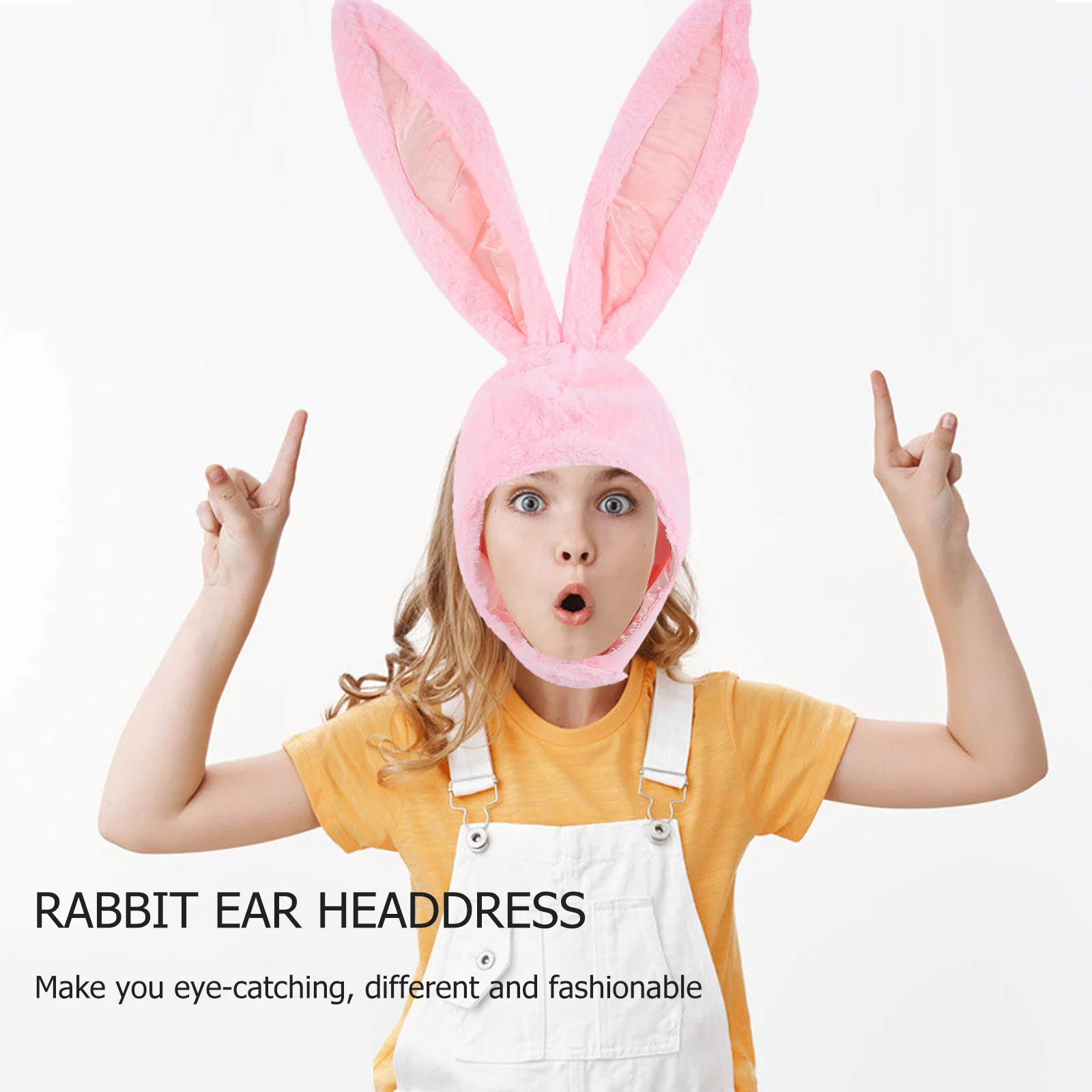 

Stuffed Bunny Cosplay Performance Props Headgear Ears Hat Adorable Rabbit Cartoon Photography Hood