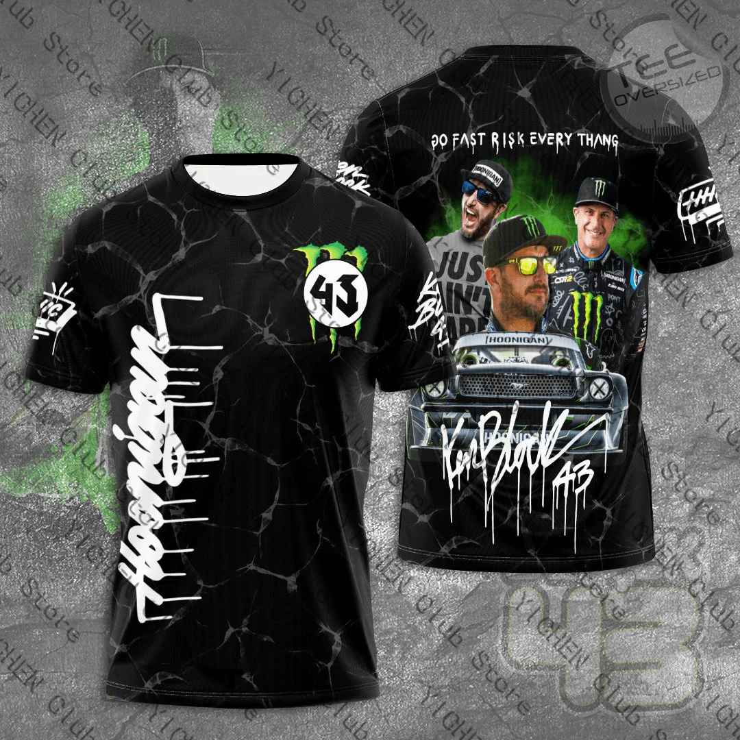 Motorcycle 3D Pattern T-Shirt Quick-drying Off-road Racing Suit Bicycle Motorcycle Riding Suit Personalized Ken Block T-Shirt