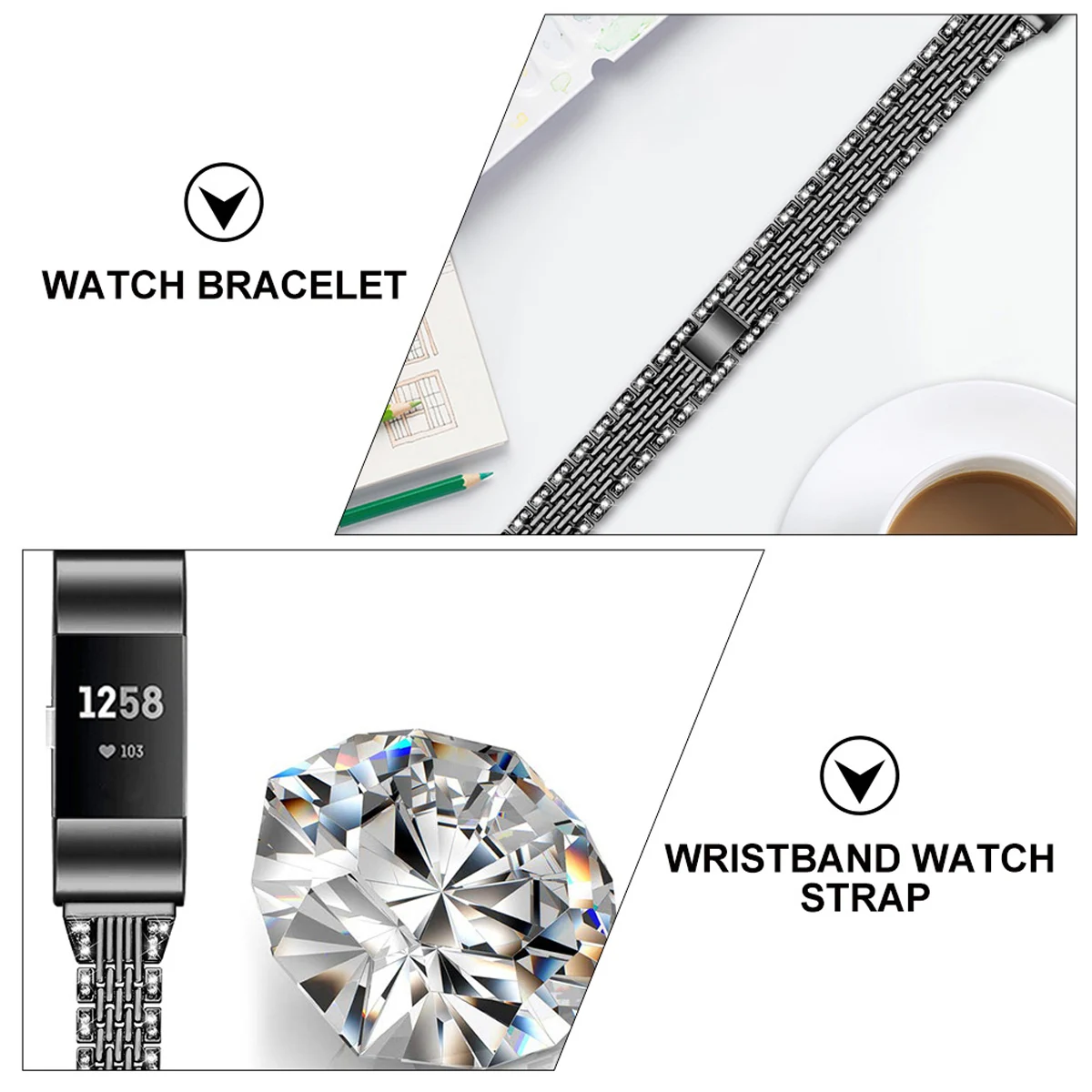 

Strap Smart Watch Bands Metal for Replacement Watchband Alloy Wristband Bracelet