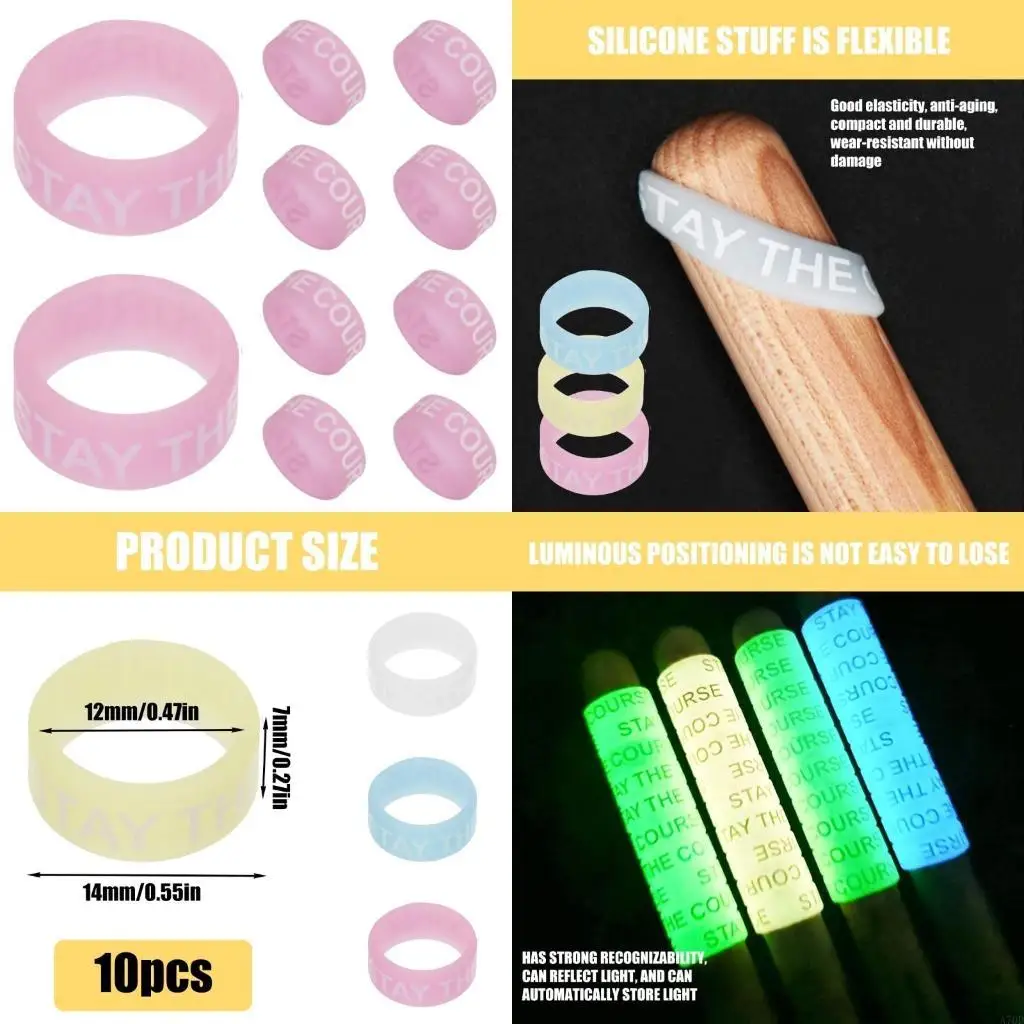 

Silicone Drumstick Clip Practice Aids Drumsticks Sleeve Drum Control Clip A70D