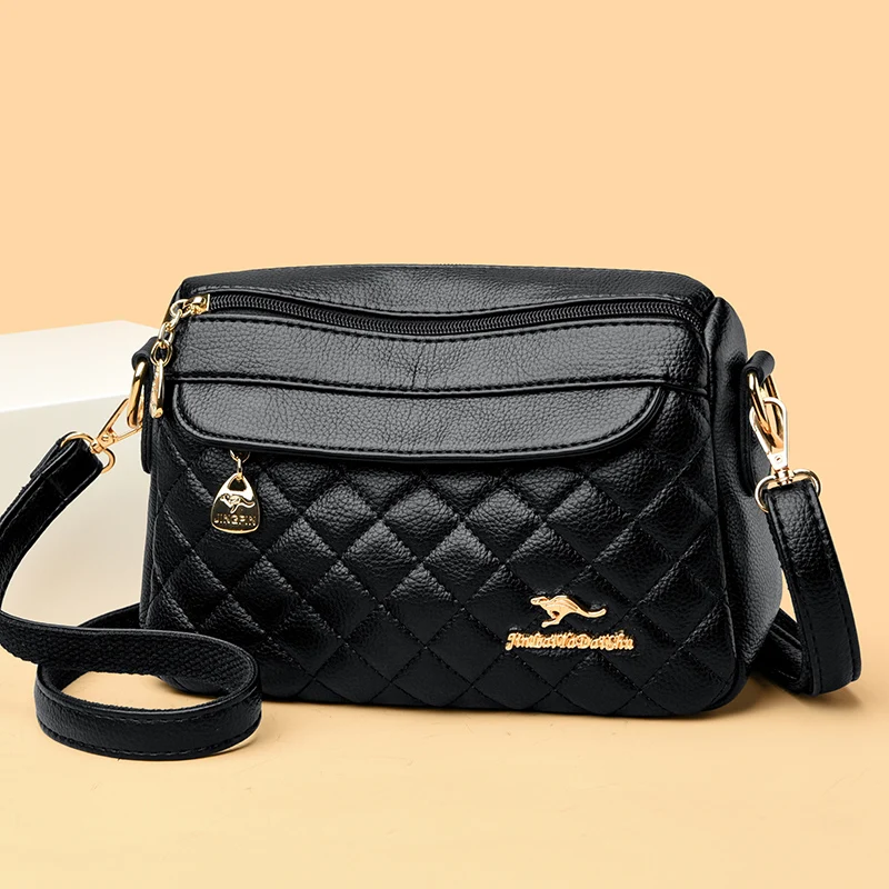 

Solid Color PU Leather Women's Crossbody Bag Luxury Brand Designer Ladies Handbag Purses Female Leisure Retro Style Shoulder Bag