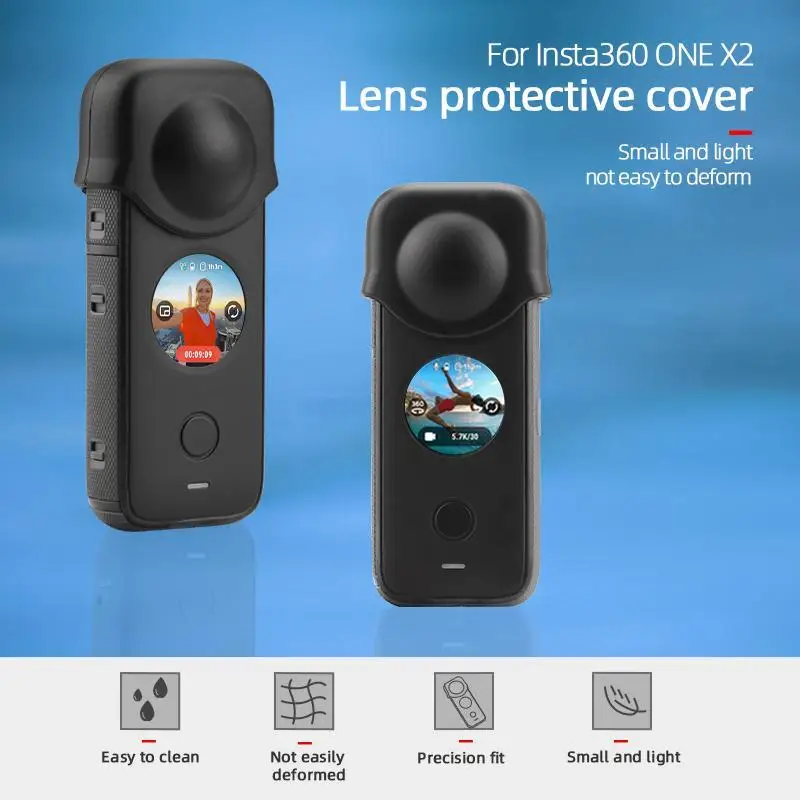 High Quality Lens Protective Cover Silicone Case for Insta 360 ONE X2 Panorama Camera Camera Accessories