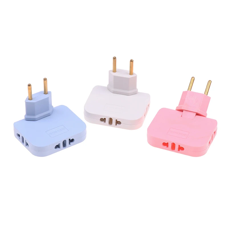 Adjustable EU Extension Plug Electrical Adapter 3 In 1 Adaptor 180 Degree Rotation For Mobile Phone Charging Converter Socket