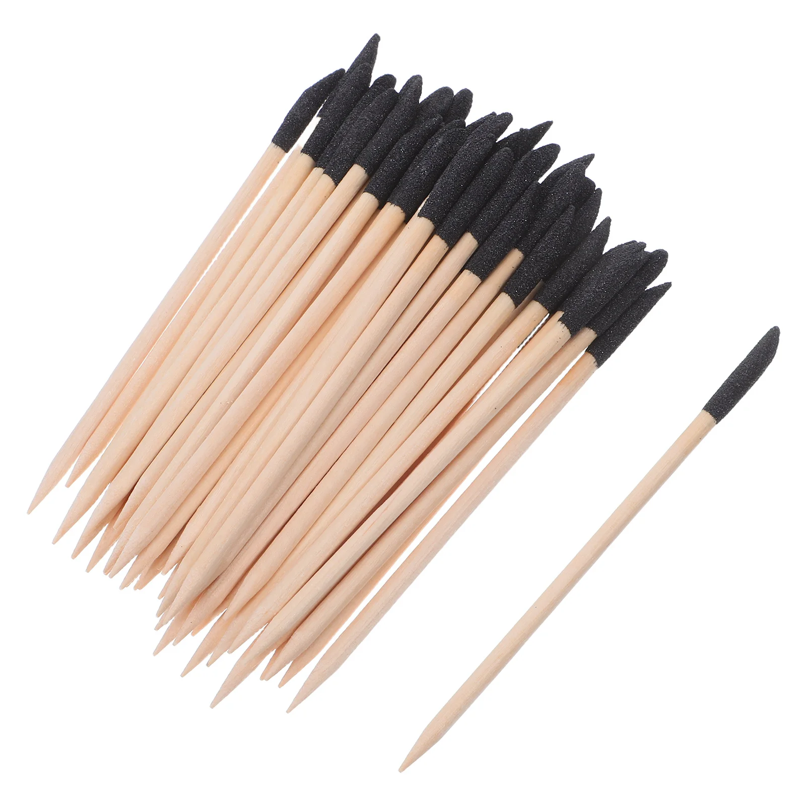 100 قطعة من أدوات مانيكير: أعواد صنفرة مزدوجة الأطراف أداة دفع البشرة الخشبية للعناية الفنية أداة باديكير ذاتية الصنع مستلزمات الأظافر الاحترافية