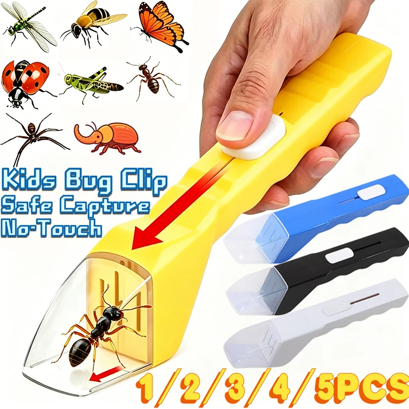 Handheld Transparent Insect Catcher Portable Bug Observation Box Outdoor Insect Safe Capture Bug Clip Nature Exploration Kits