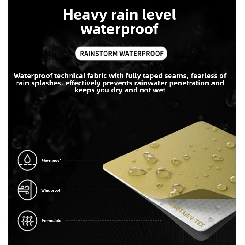 Single-layer jacket Thin jacket Heat sealing and pressing process High-end three-proof technology Mountaineering suit Waterproof