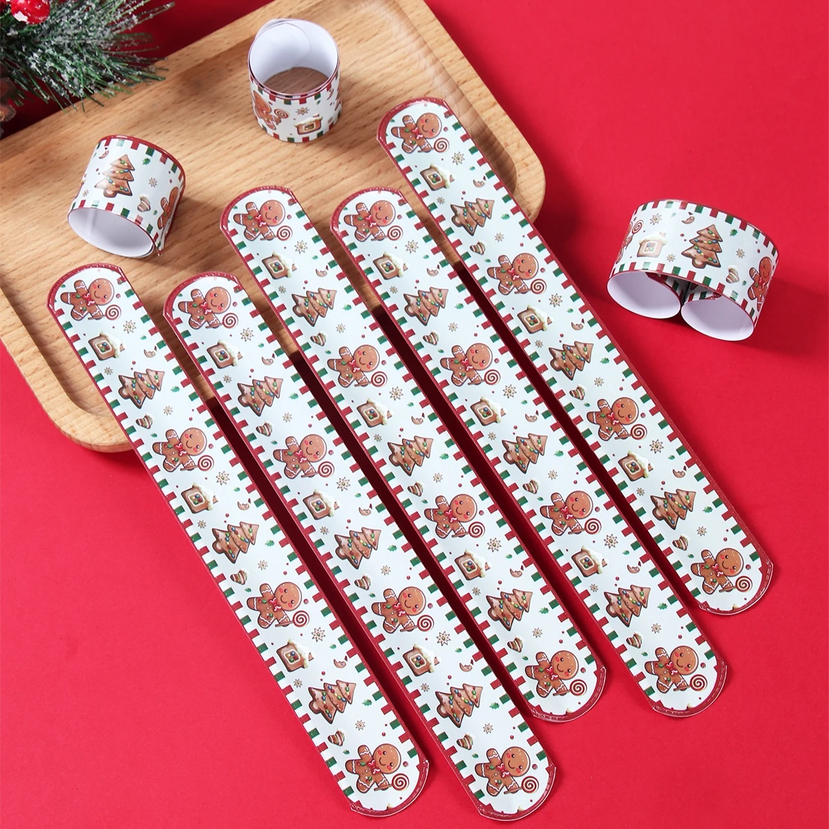 

Christmas Slap Bracelets Merry Christmas Decoration for Home 2025 Pendant Xmas Ornaments Navidad Natal New Year Gift 2026