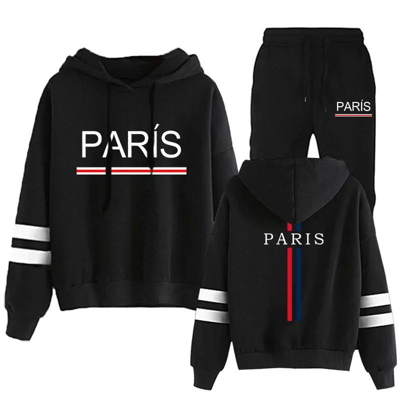 Single Piece Stripe Sweatshirt and Pants Fashion Comfort Outdoor Jogging Quality Casual Daily Women's Tracksuit Hoodies Hot Sale