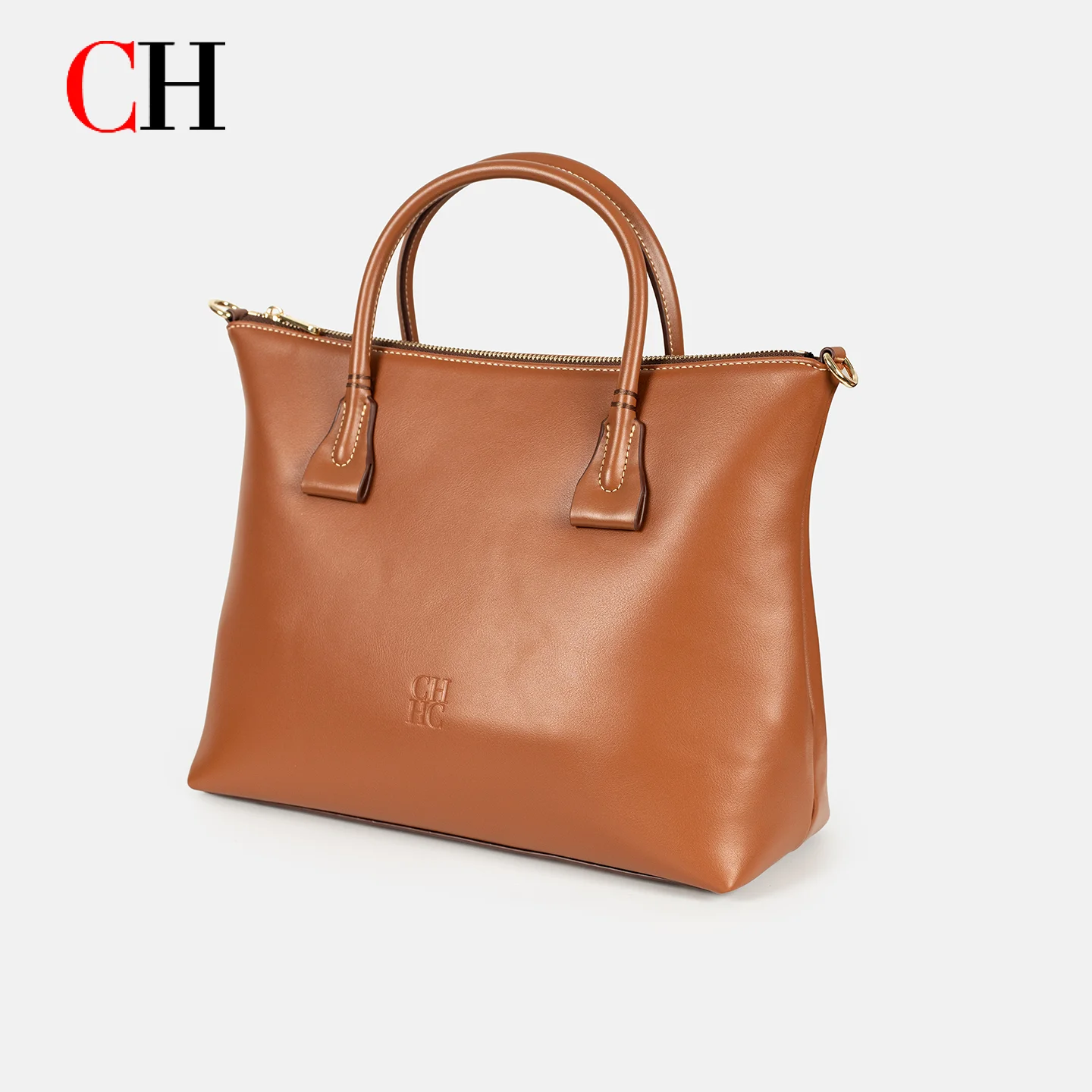 CH Women Tote Bag Top Handle Luxury PU Leather Handbag Brown Classic Design Large Capacity Crossbody Shoulder Bag 2026 New