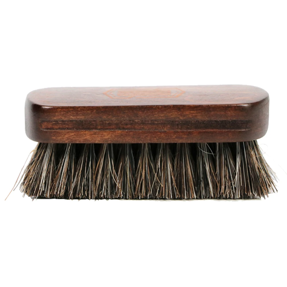 Horsehair Leather Textile Cleaning Brush for Car Interior Furniture Apparel Bag Shine Polishing Brush Auto Wash Detailing Brush