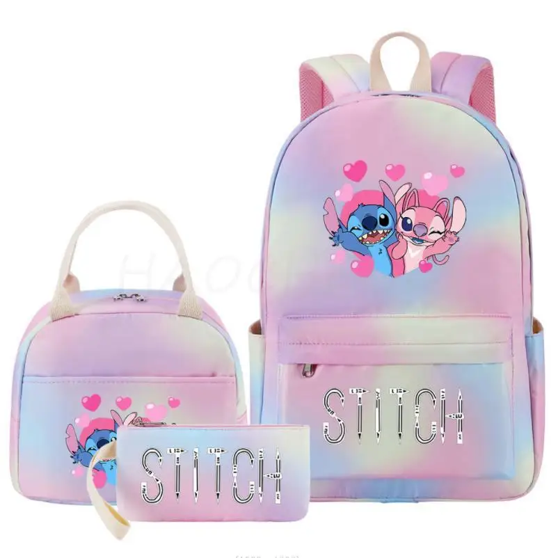 3Pcs Lilo And Stitch Disney Backpack For Kids Primary Children School Bags Teenages Boy Girls School Backpacks Students Mochilas