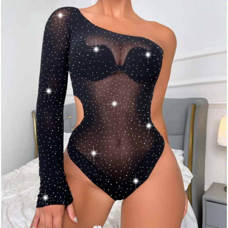 ヨーロッパとアメリカンスタイルのランジェリーボディコンドレスカラフルなメッシュトップ