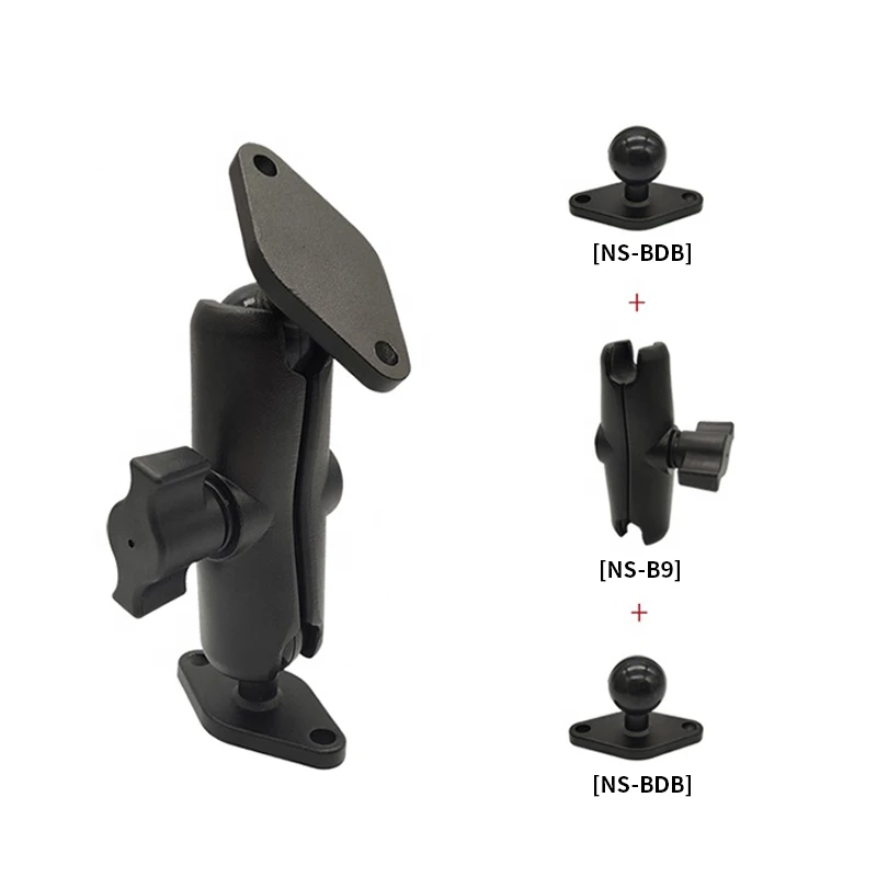 Electric Scooter Holder Car Gps Holder 1 Inch Diamond Plate Mount Head Drill-down Ball Mount Vehicle Navigation Bracket For Ram