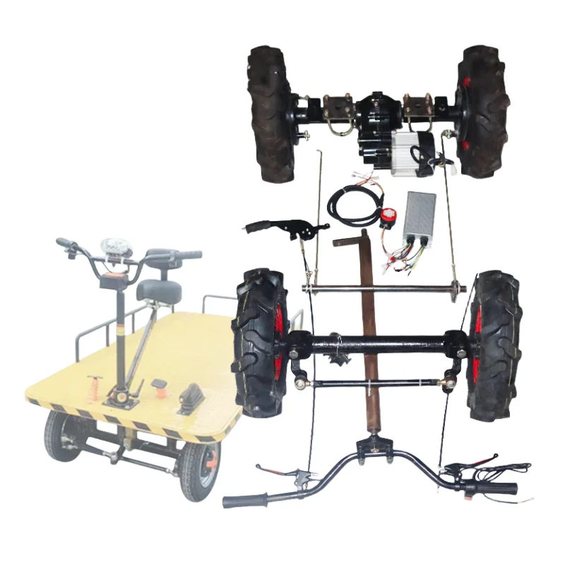 

Low speed 10kMH brushless motor rear axle 800W four-wheel front rear axle electric flatbed modification assembly