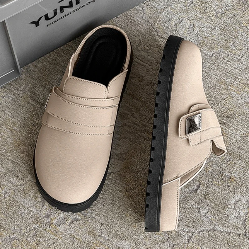 

Niche Design Low-top Lightweight Solid-color Simple Design Spring and Autumn Flat Fashionable Casual Men's Large-sized Slippers