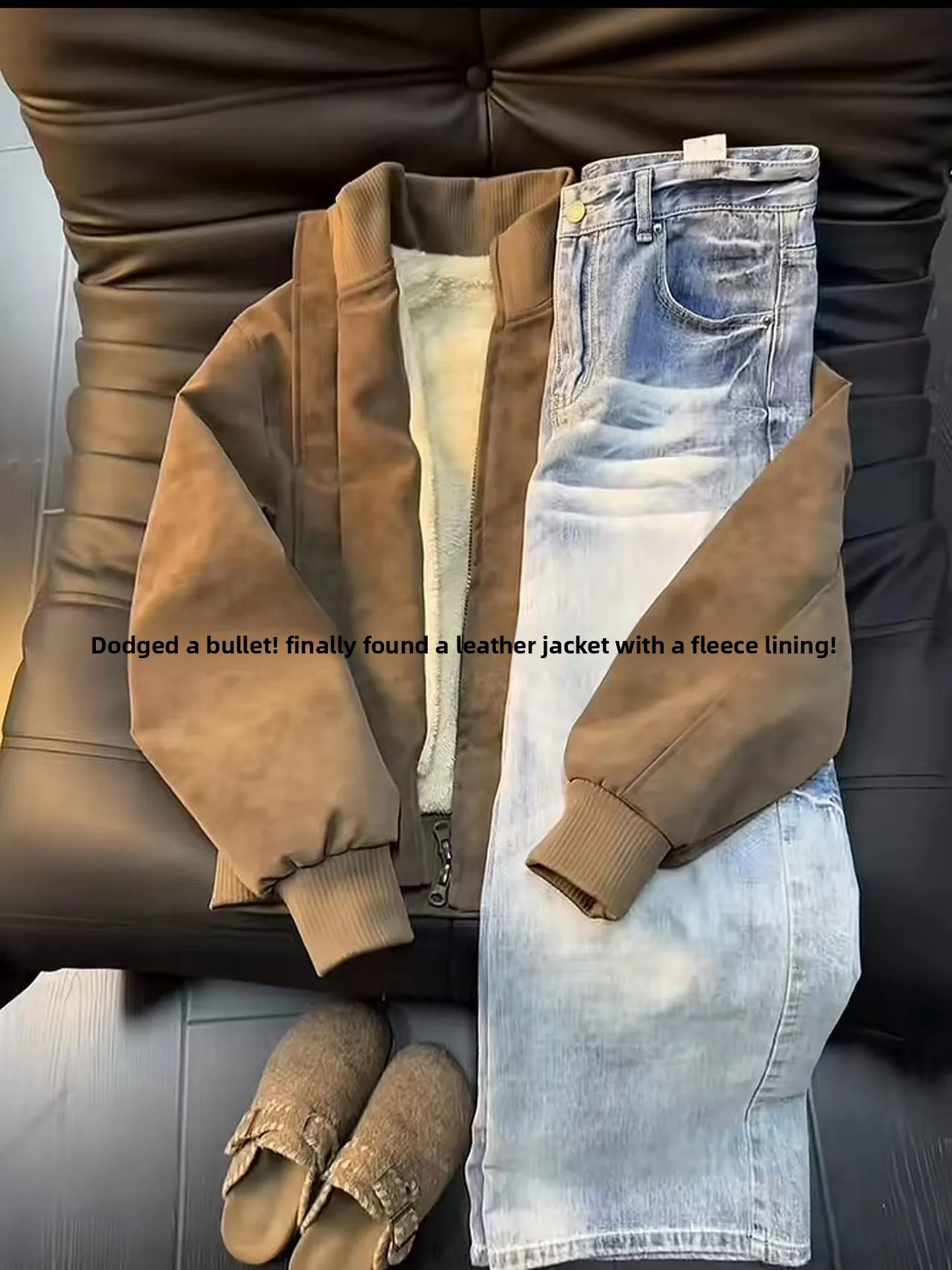 

Куртка из искусственной кожи с эффектом карамелизации, утепленная, с воротником-стойкой, на подкладке из овечьего бархата, теплая хлопковая куртка для мужчин, зимняя, модная, повседневная