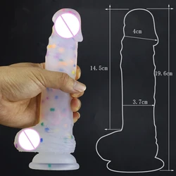 Dildo for Women  Adult Toys Soft Strapon Penis Large Dildo Bullet Colourful Sex Toys for Women Orgasm Realistic Dildo Female