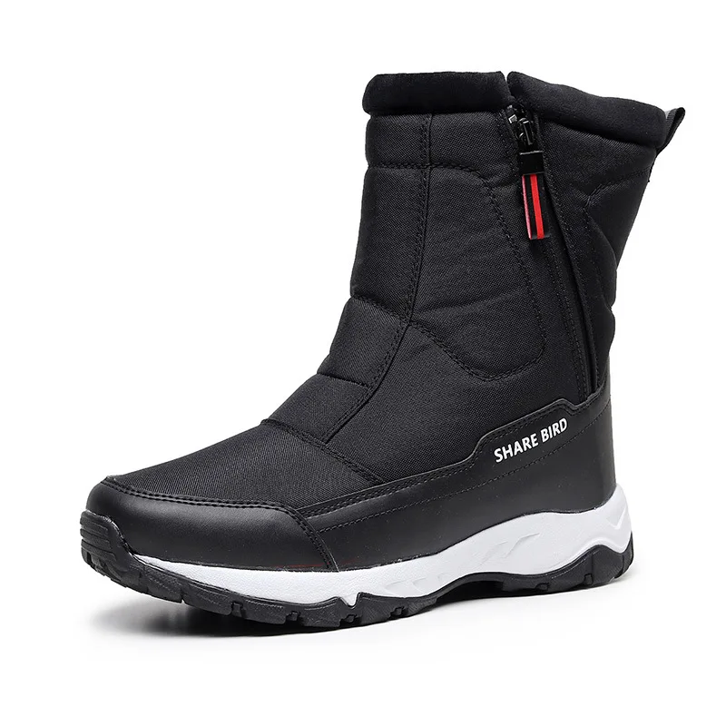 2026 Winter Snow Boots for Men Warm Ankle Boots Mid-calf Men Cotton Shoes Thick Plush Winter Boots for Male Women Cotton Shoes image 4