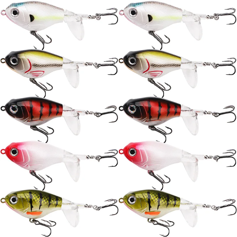 

10pcs Water Based Propeller Fishing Lures 15g Whopper Far Throw Lures Topwater Bass Bait Accessories Equipment Carp Fishing Bait