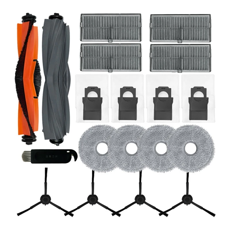 Main Side Brush HEPA Filter Mop Dust Bag For Dreame X30 Pro Plus/X30 Pro Ultra Vacuum Cleaner Replacement Accessories