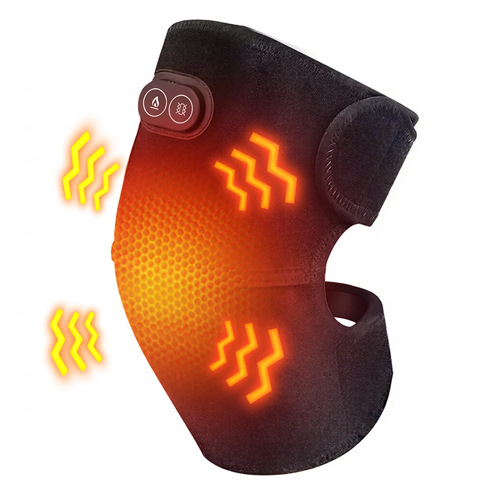 Heated Shoulder Massager, Vibrating Knee Heating Pad, 3 Adjustable Vibration & Heating Modes, for Knee Elbow Shoulder Relaxation