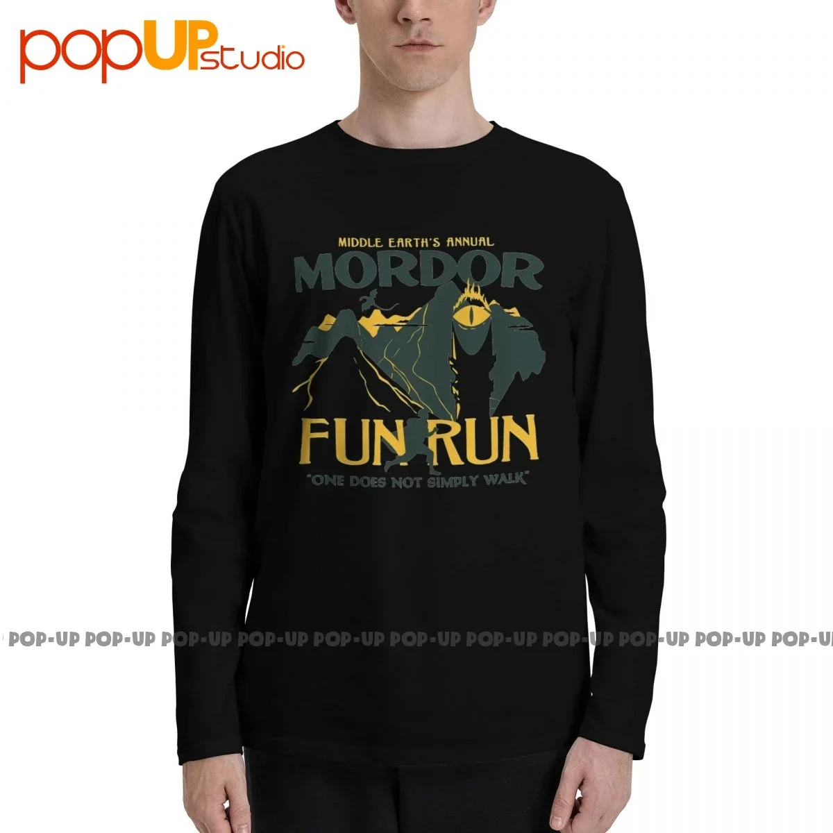 Mordor Middle Earth Fun Run Tolkien Long Sleeve T-Shirts T-shirt Tee Cool Funny Hipster Comfortable