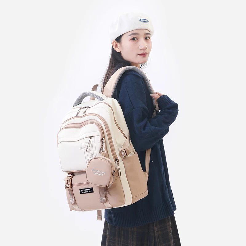 Famous Brand Designer BAIJIAWEI Children Backpack With Purse High School Student School Bags Kids Waterproof Schoolbags Teenager